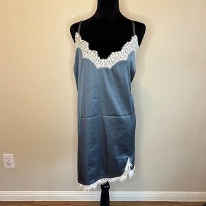 Arizona Cami slip Mini-dress with eyelash fringe lace